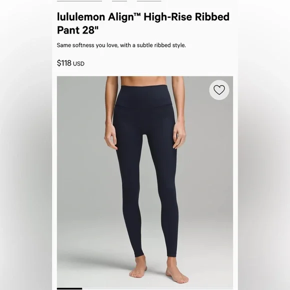 lululemon navy ribbed align leggings - Picture 5 of 5